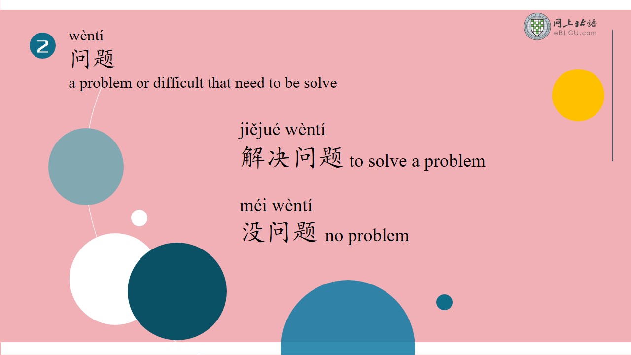 wenti in Chinese means problem