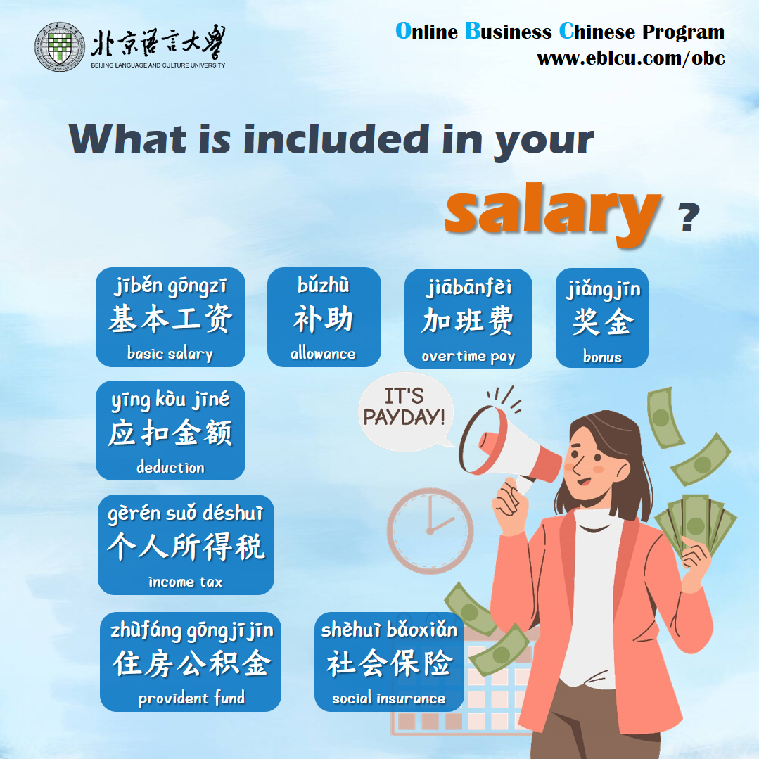 learn Chinese mandrain online classes salary insurance BLCU 学中文 中文课 北京语言大学 在线课 北京语言大学 工资 五险一金