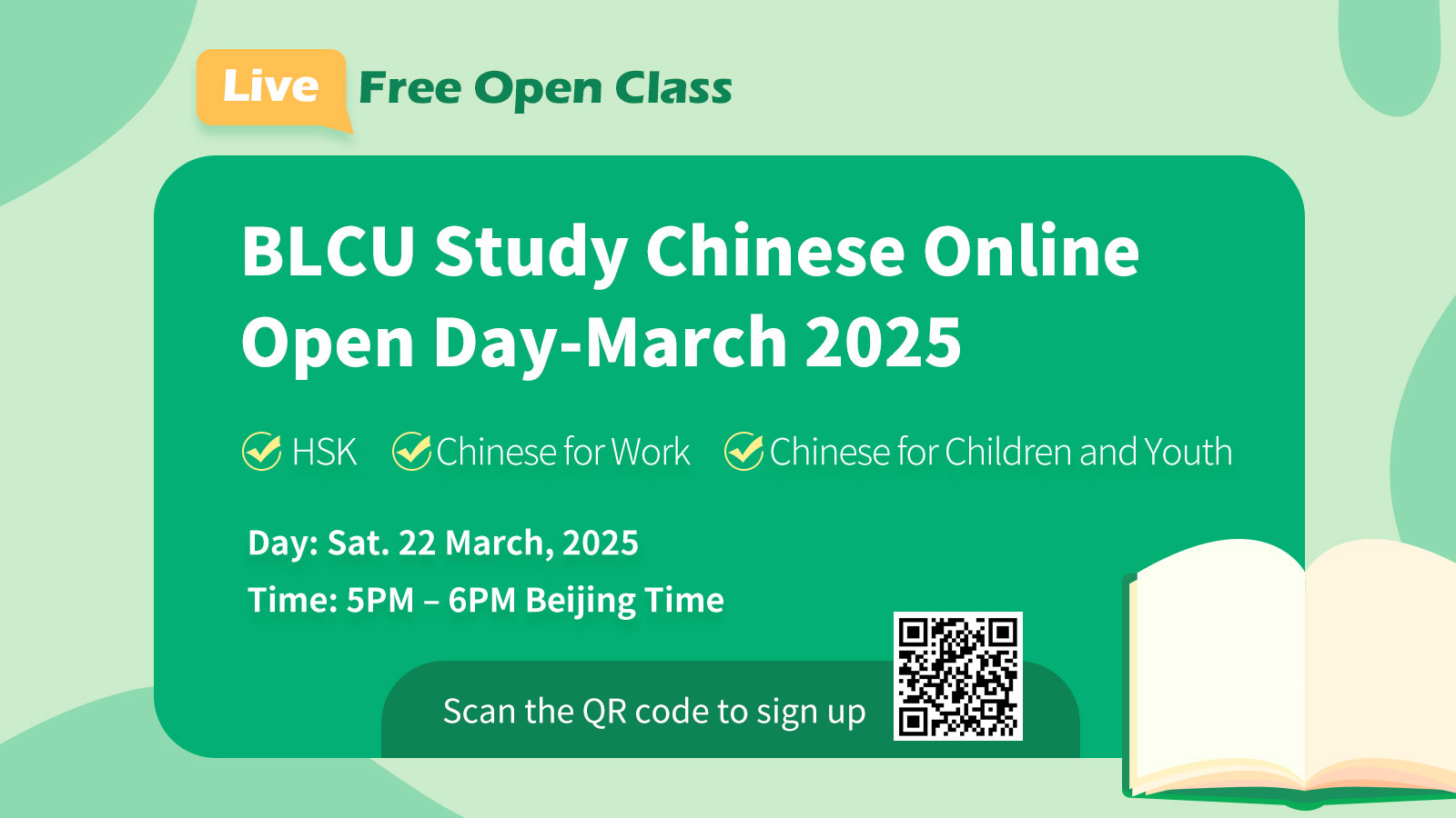 BLCU Study Chinese Online Open Day-March 2025