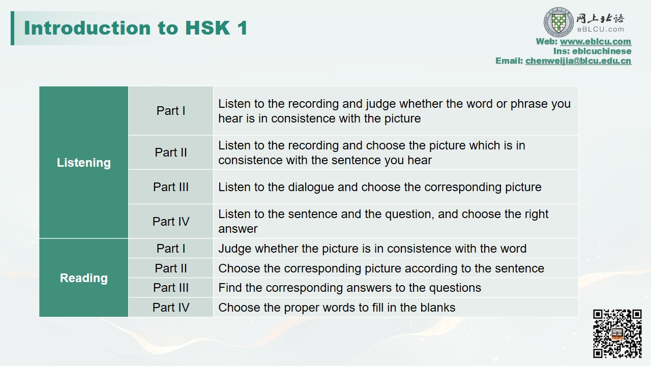 HSK 1 questions